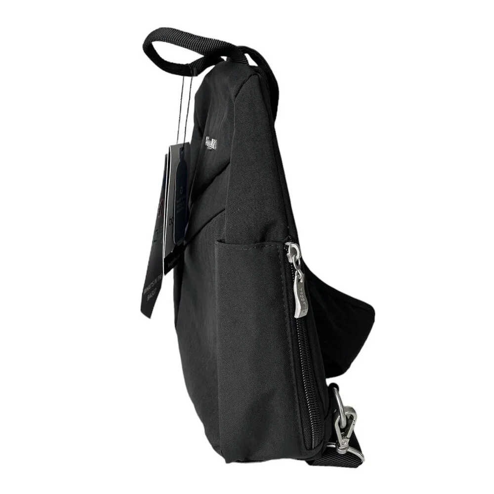 New with Tags! BAGGALLINI Medium Sling Bag Black Nylon Adjustable Strap NWT - Picture 6 of 7